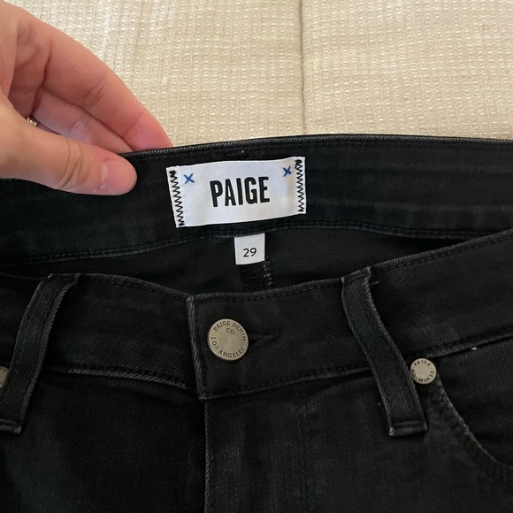 Paige Black Distressed Jeans - Picture 2 of 6